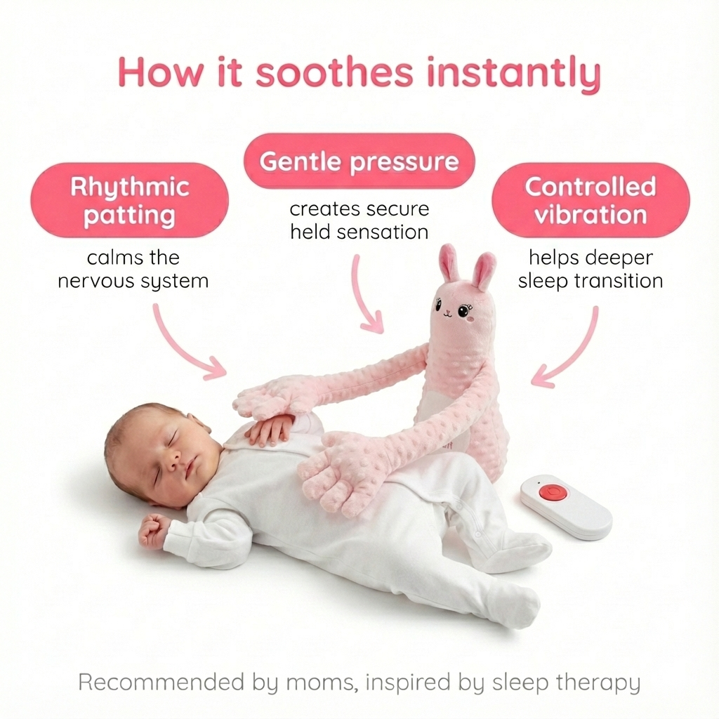 Calyna™ Soothing Palm Sleep Doll – Remote-Controlled Baby Sleep Pillow